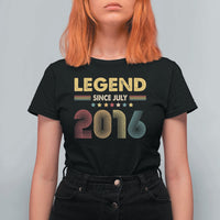 July 10th Birthday T Shirt For Women Legends Since July 2016 Retro Bday