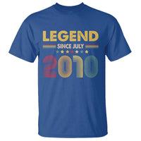 July 16th Birthday T Shirt Legends Since July 2010 Retro Bday