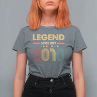 July 16th Birthday T Shirt For Women Legends Since July 2010 Retro Bday