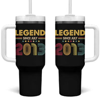 July 13th Birthday Tumbler With Handle Legends Since July 2013 Retro Bday