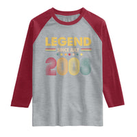 July 18th Birthday Raglan Shirt Legends Since July 2008 Retro Bday