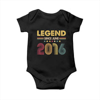 June 10th Birthday Baby Onesie Legends Since June 2016 Retro Bday