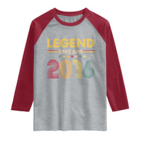 June 10th Birthday Raglan Shirt Legends Since June 2016 Retro Bday
