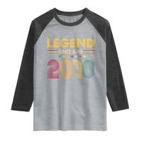 June 16th Birthday Raglan Shirt Legends Since June 2010 Retro Bday