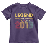 June 13th Birthday Toddler T Shirt Legends Since June 2013 Retro Bday