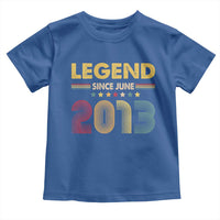 June 13th Birthday Toddler T Shirt Legends Since June 2013 Retro Bday