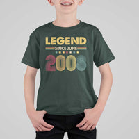 June 18th Birthday T Shirt For Kid Legends Since June 2008 Retro Bday