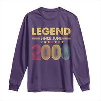 June 18th Birthday Long Sleeve Shirt Legends Since June 2008 Retro Bday