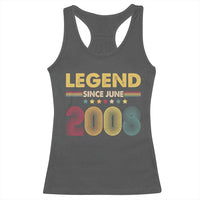 June 18th Birthday Racerback Tank Top Legends Since June 2008 Retro Bday