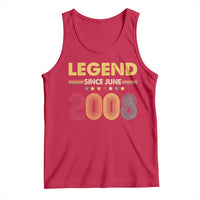 June 18th Birthday Tank Top Legends Since June 2008 Retro Bday