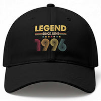 June 30th Birthday Baseball Cap Legends Since June 1996 Retro Bday