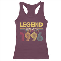 June 30th Birthday Racerback Tank Top Legends Since June 1996 Retro Bday