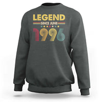 June 30th Birthday Sweatshirt Legends Since June 1996 Retro Bday