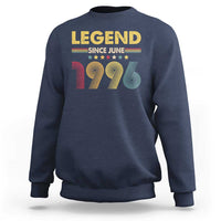 June 30th Birthday Sweatshirt Legends Since June 1996 Retro Bday