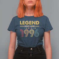 June 30th Birthday T Shirt For Women Legends Since June 1996 Retro Bday