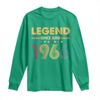 June 60th Birthday Long Sleeve Shirt Legends Since June 1966 Retro Bday