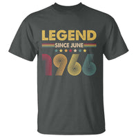 June 60th Birthday T Shirt Legends Since June 1966 Retro Bday