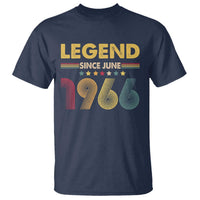 June 60th Birthday T Shirt Legends Since June 1966 Retro Bday