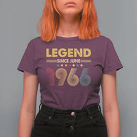 June 60th Birthday T Shirt For Women Legends Since June 1966 Retro Bday
