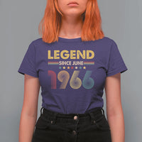 June 60th Birthday T Shirt For Women Legends Since June 1966 Retro Bday