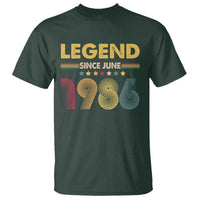 June 40th Birthday T Shirt Legends Since June 1986 Retro Bday
