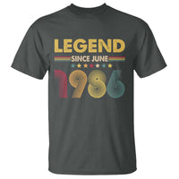 June 40th Birthday T Shirt Legends Since June 1986 Retro Bday