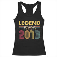 May 13th Birthday Racerback Tank Top Legends Since May 2013 Retro Bday