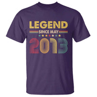 May 13th Birthday T Shirt Legends Since May 2013 Retro Bday