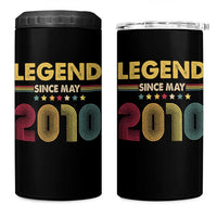 May 16th Birthday 4 in 1 Can Cooler Tumbler Legends Since May 2010 Retro Bday