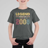 May 18th Birthday T Shirt For Kid Legends Since May 2008 Retro Bday