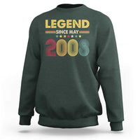 May 18th Birthday Sweatshirt Legends Since May 2008 Retro Bday