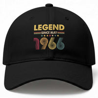 May 60th Birthday Baseball Cap Legends Since May 1966 Retro Bday