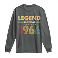 May 60th Birthday Long Sleeve Shirt Legends Since May 1966 Retro Bday