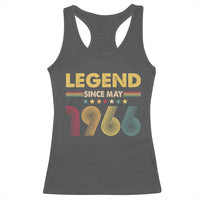May 60th Birthday Racerback Tank Top Legends Since May 1966 Retro Bday