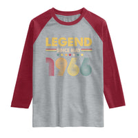 May 60th Birthday Raglan Shirt Legends Since May 1966 Retro Bday