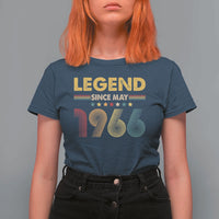 May 60th Birthday T Shirt For Women Legends Since May 1966 Retro Bday