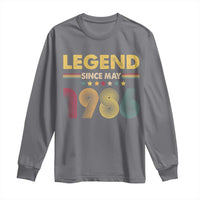 May 40th Birthday Long Sleeve Shirt Legends Since May 1986 Retro Bday
