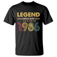 May 40th Birthday T Shirt Legends Since May 1986 Retro Bday