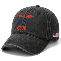 Dog Mom Club Washed Cotton Baseball Cap Life is Better with Dogs Mother's Day