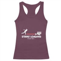 Funny Bowling Racerback Tank Top Strike Loading Please Wait Ball Pin - Wonder Print Shop