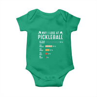 Funny Pickleball Baby Onesie Why I Lose At Pickleball Humor - Wonder Print Shop