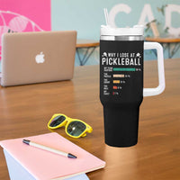 Funny Pickleball Tumbler With Handle Why I Lose At Pickleball Humor - Wonder Print Shop