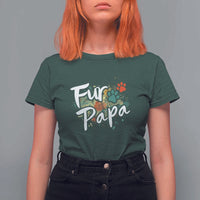 Fur Papa T Shirt For Women Pet Lover Dog Dad Father's Day - Wonder Print Shop