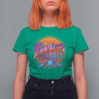Retro Pinball T Shirt For Women Machine Vintage Arcade Flippers Game - Wonder Print Shop