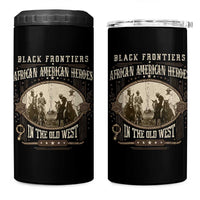 African American Cowboy 4 in 1 Can Cooler Tumbler Black Frontiers African American Heroes In The Old West - Wonder Print Shop
