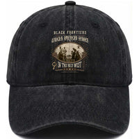 African American Cowboy Washed Cotton Baseball Cap Black Frontiers African American Heroes In The Old West
