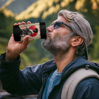 Funny African America Samurai 4 in 1 Can Cooler Tumbler Japanese Art Black Warrior Fighter