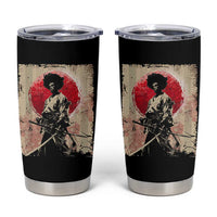 Funny African America Samurai Tumbler Cup Japanese Art Black Warrior Fighter