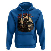 Funny African America Samurai Hoodie Japanese Art Black Warrior Sakura