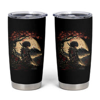 Funny African American Samurai Tumbler Cup Japanese Art Black Warrior Sakura